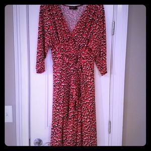 IGIGI 3/4 Sleeve Wrap Dress